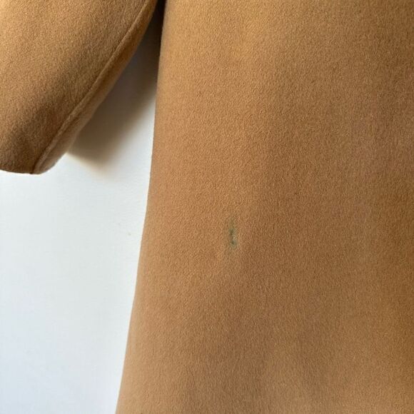 Gentle Herd Women’s Single Breasted Belted Wrap Wool Coat in Color Camel - Picture 7 of 16